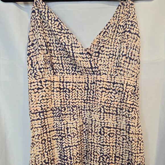 Passion Lilie Maxi Dress Blue/yellow/white Size Med 100% Cotton Pockets - Picture 2 of 11